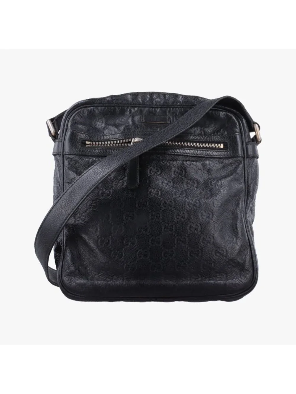 Gucci GG Supreme Messenger Black Leather